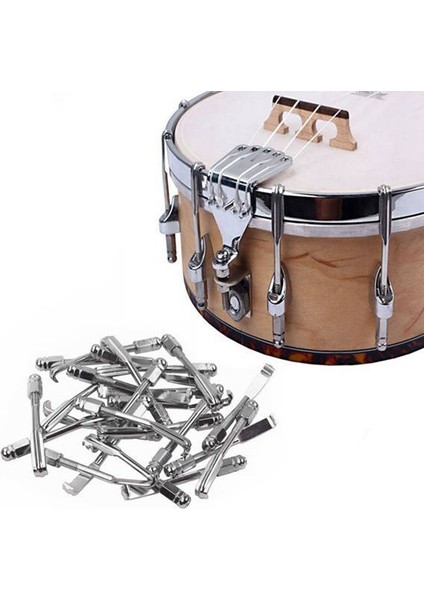 24 Adet Standart Banjo Kancaları, Ayarlanabilir Banjo Kancaları Banjo Kanca Tutucu Banjo Düz Kanca Parçaları Aksesuarları (Yurt Dışından) fırsatları