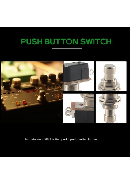 Gitar Efektleri Pedal Kutusu Anlık Spst Düğmesi Stomp Ayak Anahtarı Itme Düğmesi Paketi 10 (Yurt Dışından) indirimleri