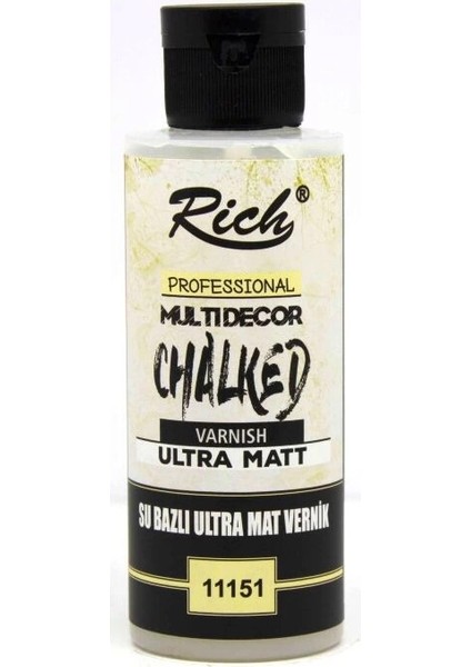 Ultra Mat Chalked Su Bazlı Vernik 120 Cc.