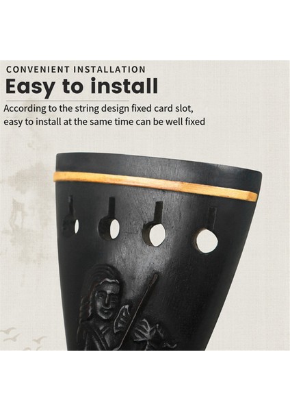 El Oyma Ebony Keman Aksesuarları 4 Parçalı Rölyef Çiçek Kuyruk Yayını, Pegs, Chinrest ve Endpin (Yurt Dışından) fırsatları