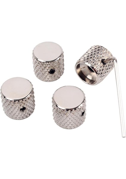 Siyah 4 Paket Hacim Kontrol Düğmesi Tonu Düğmesi Düz Kontrol Topçusu Gitar Kontrol Knob Gitar Pedal Düğmesi (Yurt Dışından) indirimleri