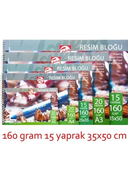 Eskiz Çizim Defteri 160 Gr. 35X50 Cm. 15 Yp.