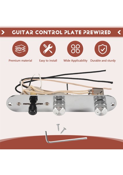 Ön Kablolu Gitar Kontrol Plakası Düzeneği, Yüklü 3 Yollu Bıçak Anahtarı Push Çekme Potansiyometresi Mükemmel Cts Potu Hız Düğmeleri (Yurt Dışından) fırsatları