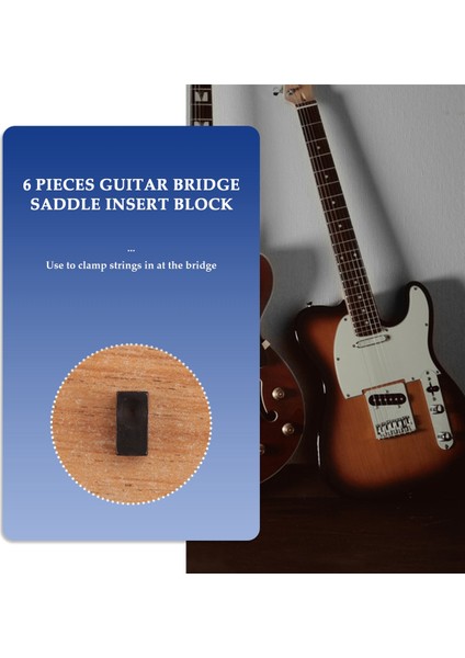 6 Adet Gitar Tremolo Köprü Eyer Kelepçe Basınç Kilidi Ipi, Elektro Gitar Parçaları Için Metal Blok Ekleme (Yurt Dışından) fırsatları