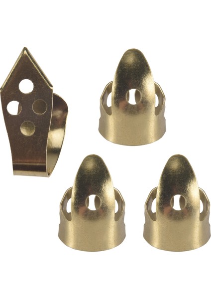 Gitar Parmak Seçer 3 Endeks Parmak + 1 Başparmak Ayarlanabilir Metal Banjo Fingerstyle Seçim Parmak Koruyucusu (Yurt Dışından)