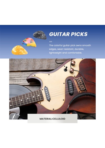 60 Paket Soyut Sanat Renkli Gitar Seçimleri, Bas, Electric ve Akustik Gitarlar Için Eşsiz Gitar Hediyesi 0,46 Mm, 0.71MM, 0.96MM Içerir (Yurt Dışından) fırsatları