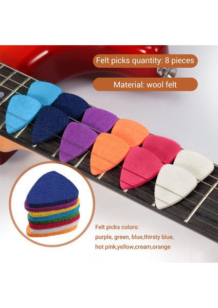 Ukulele Seçimleri Ukulele ve Gitar Için Seçme/plaka, 8 Adet Gitar Seçimleri, Çok Renkli (Yurt Dışından) fırsatları