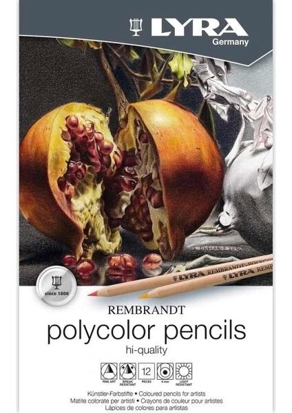Rembrandt Polycolor Kuru Boya Kalemi Seti 12 Renk Metal Kutu