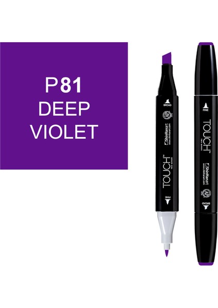 Touch Twin Marker Çizim Kalemi P81 Deep Violet