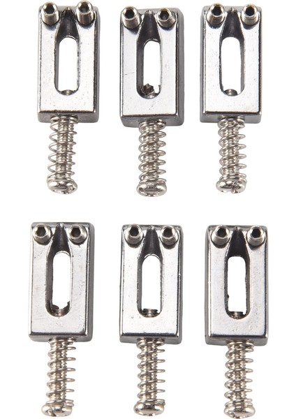 6 Adet Elektro Gitar Köprüsü Saddles Strat Tele Gitar Değiştirme Için Düz Set (Yurt Dışından)