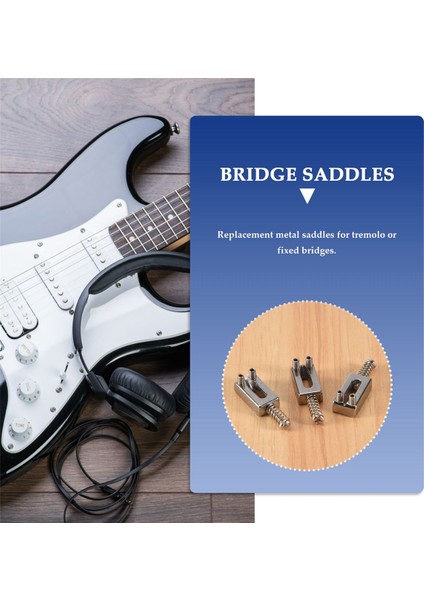 6 Adet Elektro Gitar Köprüsü Saddles Strat Tele Gitar Değiştirme Için Düz Set (Yurt Dışından) modelleri