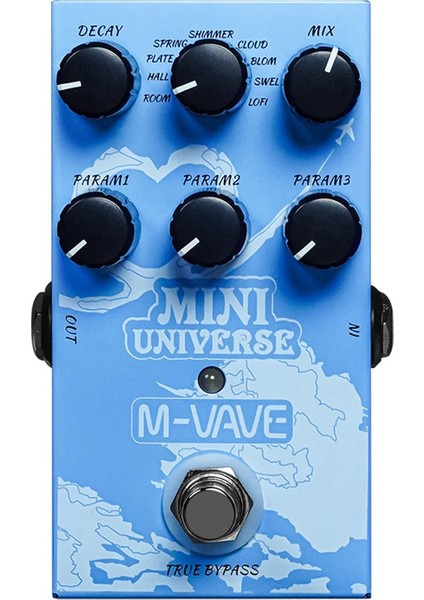 M-Vave Mini Evren Gitar Efekti Elektro Gitar Dijital Yankı Efektleri Pedal Gerçek Baypas Tasarım Metal Kılıfı 9 Yankı Tonları (Yurt Dışından)