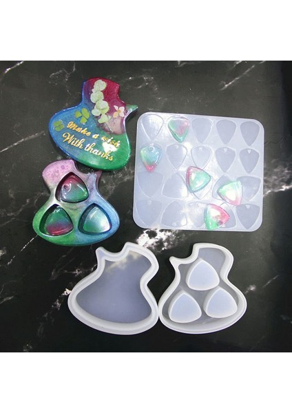 Gitar Seçtikleri ve Kutular Reçine Kalıp Silikon Spectrums Kalıp Dıy Gitar Bass Başparmak Parmak Seçimleri, A (Yurt Dışından) fırsatları