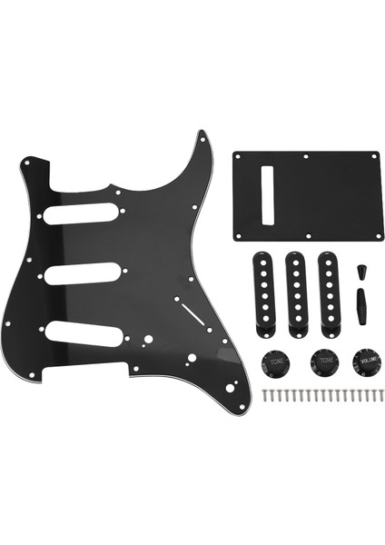 3 Kat Siyah 11 Delikli Sss Gitar Pickguard Strat Arka Plaka Pikap Kılıfları Knobs Guitarra Ipuçları Gitar Parçaları ve Aksesuarlar-52 x 52 x 52MM (Yurt Dışından) modelleri