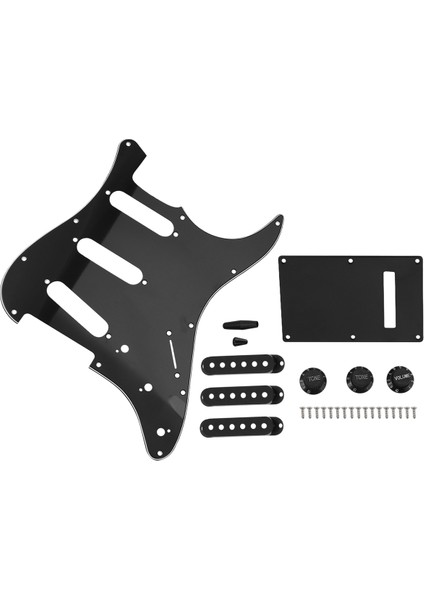 3 Kat Siyah 11 Delikli Sss Gitar Pickguard Strat Arka Plaka Pikap Kılıfları Knobs Guitarra Ipuçları Gitar Parçaları ve Aksesuarlar-52 x 52 x 52MM (Yurt Dışından) fırsatları