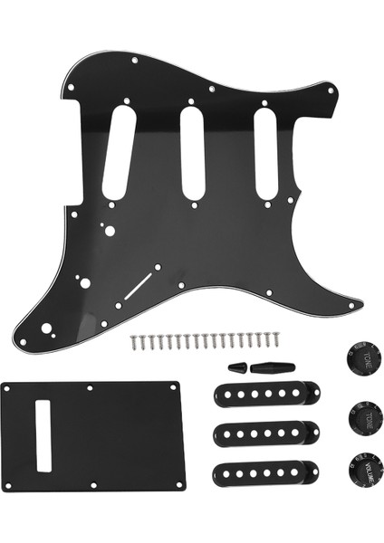3 Kat Siyah 11 Delikli Sss Gitar Pickguard Strat Arka Plaka Pikap Kılıfları Knobs Guitarra Ipuçları Gitar Parçaları ve Aksesuarlar-52 x 52 x 52MM (Yurt Dışından) indirimleri