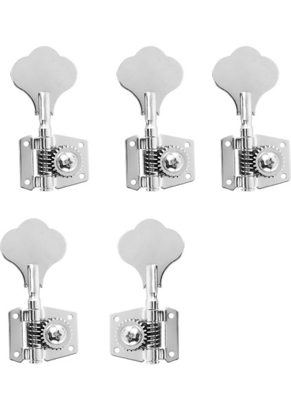 5pcs Gitar Aksesuar Vintage Açık Bas Gitar Ayarlama Tuşları Pegs Makine Başlıkları Tunerler 5 Dizeler Için Siyah 1L4R Bas Gümüş (Yurt Dışından) fırsatları