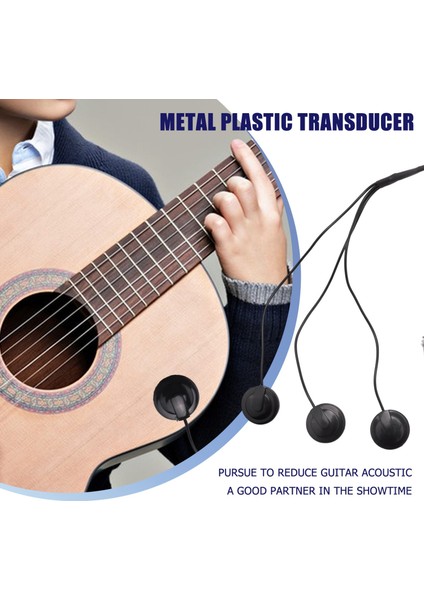 Akustik Gitar Ukulele Mandolin Için Universal Pickup Piezo 3 Dönüştürücü 6.35MM (Yurt Dışından) modelleri