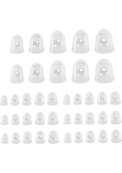 Gitar Ukulele Telli Enstrümanlar Için 40 Adet Parmak Ucu Koruyucular, 5 Boyutta Ukulele Parmak Kapakları (Yurt Dışından)