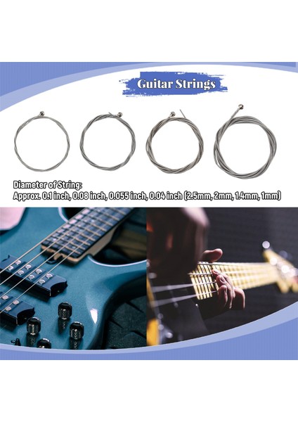 4 Dize Bas Gitar Için 4 Çelik Tel Seti (Yurt Dışından) fırsatları