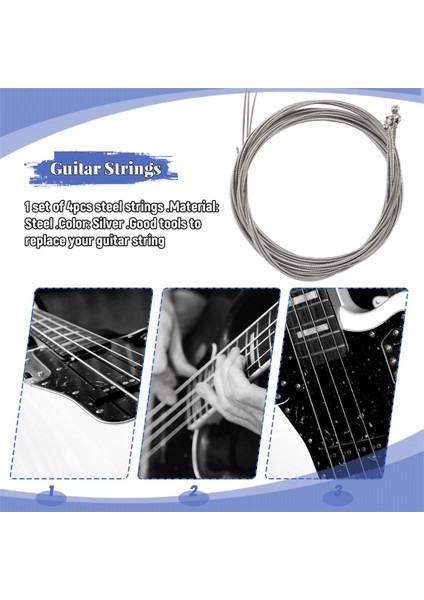 4 Dize Bas Gitar Için 4 Çelik Tel Seti (Yurt Dışından) indirimleri