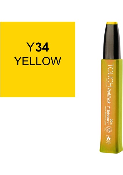 Touch Twin Marker Refill Alcohol Ink Alkol Bazlı Mürekkep 20 Ml. Y34 Yellow
