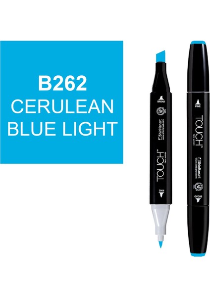 Touch Twin Marker Çizim Kalemi B262 Cerulean Blue Light