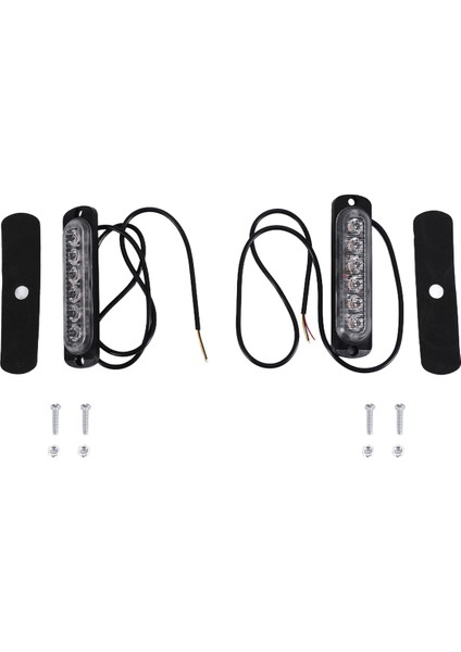 LED Acil Flaş Işıkları, Amber 6 LED FROSE UYARI Acil Durum Yanıp Sönen Işık Araba Kamyonu Yolu ATV SUV 2 Paket (Yurt Dışından)