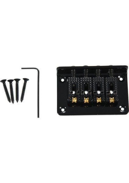 Sert Kuyruk 4 Dize Gitar Bas Elektrik Ukulele Köprüsü Dört String Gitar Ball String Köprüsü Siyah (Yurt Dışından)