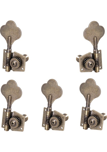 5pcs Gitar Vintage Açık Bas Gitar Ayarlama Anahtar Pegs Makine Kafaları Tunerler 1L4R 5 Teller Için Bas Bronz (Yurt Dışından)