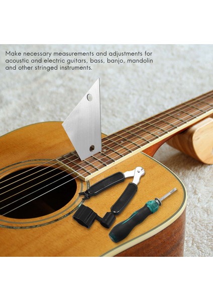 Gitar Araç Kiti Onarma Bakım Araçları Dize Organizatör Dize Eylem Cetveli Gösterge Ölçüm Aracı Alçak (Yurt Dışından) indirimleri