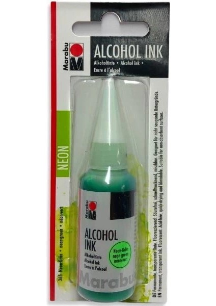 Alcohol Ink Alkol Bazlı Mürekkep 20 Ml. Neon Green