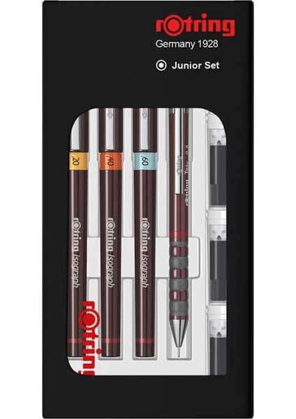 Isograph Rapido Kalemi Seti Junior Set (0.2-0.4-0.6 Mm.) + 0.5 Tikky Versatil Kalem