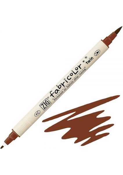 Fabricolor Twin Çift Uçlu Kumaş Tekstil Boyama Kalemi Brown