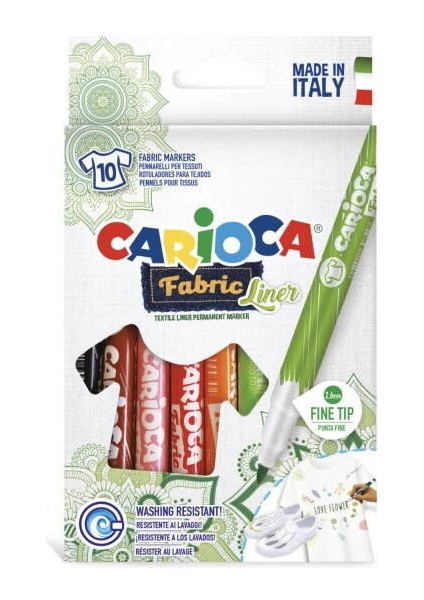 Fabric Liner Keçeli Kumaş Tekstil Boyama Kalemi 10 Renk