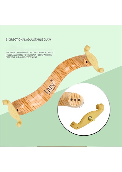 Irın 4/4 Klasik Stil Keman Omuz Dinlenme Ahşap Tahıl Keman Omuz Elegance ile Dinlen (Yurt Dışından) fırsatları