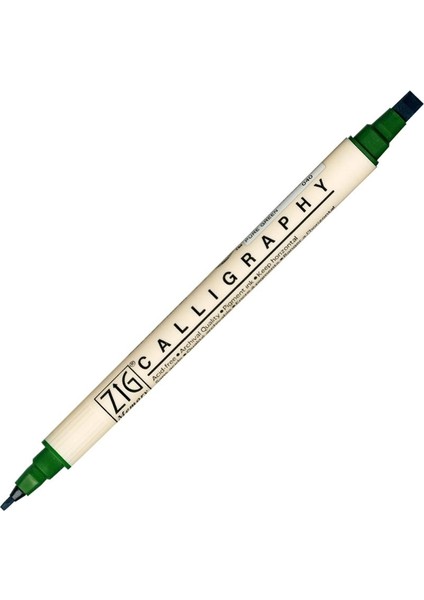 Calligraphy Çift Uçlu Kaligrafi Kalemi 2 Mm. + 5 Mm. 040 Pure Green