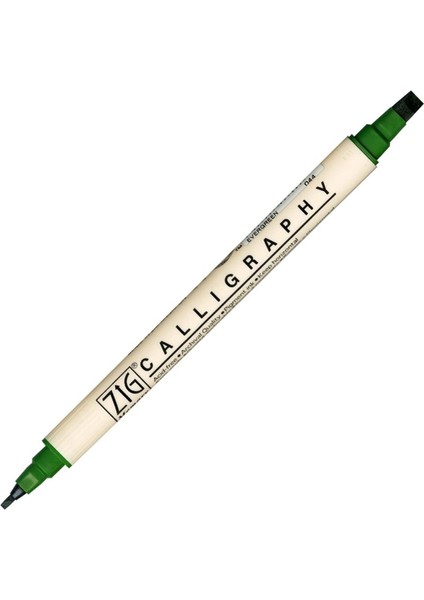 Calligraphy Çift Uçlu Kaligrafi Kalemi 2 Mm. + 5 Mm. 044 Ever Green