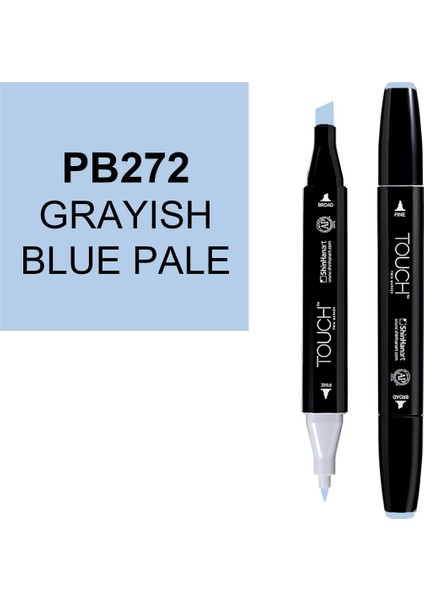 Touch Twin Marker Çizim Kalemi PB272 Grayish Blue Pale