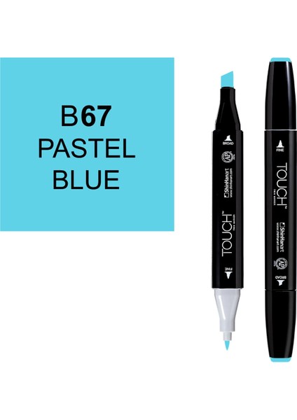 Touch Twin Marker Çizim Kalemi B67 Pastel Blue