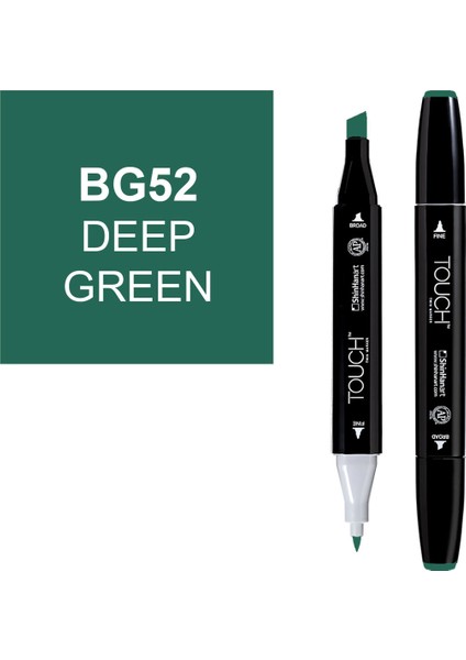 Touch Twin Marker Çizim Kalemi BG52 Deep Green
