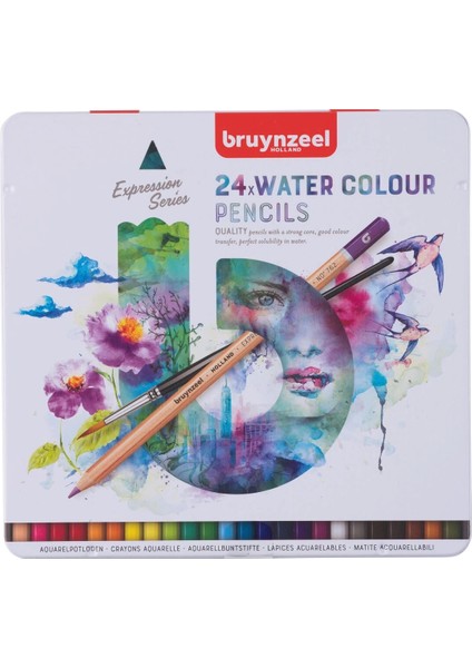 Bruynzeel Expression Aquarelle Sulu Boya Kalemi Seti 24 Renk