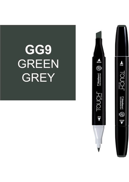 Touch Twin Marker Çizim Kalemi Gg9 Green Grey