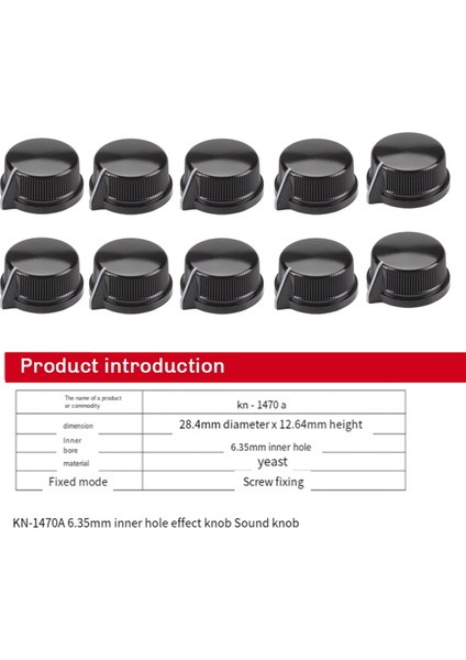 30PCS 6.35MM Şaft Pirinç Içi Set Vidalı Gitar Pedal Efektleri Kontrol Amp Düğmesi Gitar Aksesuarları Siyah (Yurt Dışından) fırsatları