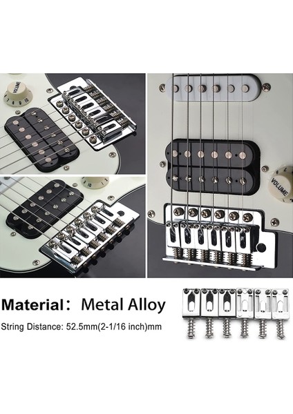 10.5mm Gitar Tremolo Köprüsü Çamurluk Stratocaster Strat Telecaster Için Saddles Tele Elektro Gitar Aksesuarları, Gümüş (Yurt Dışından) fırsatları