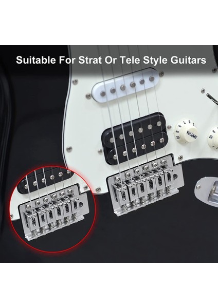 10.5mm Gitar Tremolo Köprüsü Çamurluk Stratocaster Strat Telecaster Için Saddles Tele Elektro Gitar Aksesuarları, Gümüş (Yurt Dışından) indirimleri