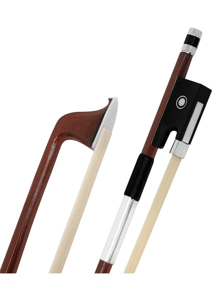Qa-18 Keman Yay 4/4 Brezilya Mahogany Saf Horsetail Beyaz Kabuk Gümüş Koyun Dinini El Dinlenme Yay (Yurt Dışından) fırsatları