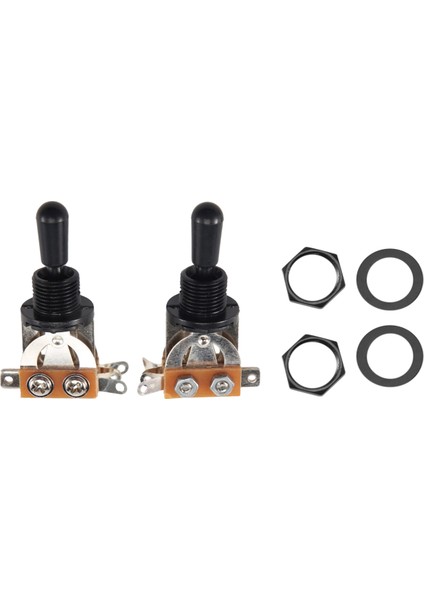 Metrik 3 Yolu Kısa Düz Gitar Geçiş Anahtarı Pikap Seçici Gibson Epiphone Les Paul Elect Gitar, Silver &amp; Black (2 Paket) (Yurt Dışından) fiyatları