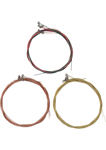 3 Set Gitar Dizeleri Akustik Gitar Için Yedek Çelik Dize (1 Pirinç Seti, 1 Bakır Seti ve 1 Çok Molor Seti) (Yurt Dışından)