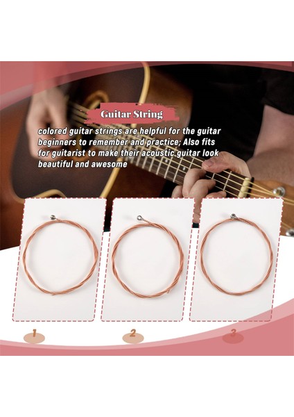 3 Set Gitar Dizeleri Akustik Gitar Için Yedek Çelik Dize (1 Pirinç Seti, 1 Bakır Seti ve 1 Çok Molor Seti) (Yurt Dışından) fırsatları